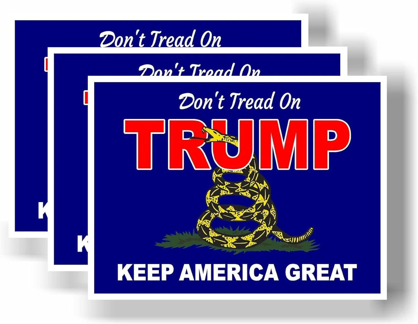 3 Pack Eco Don'T Tread on Trump Donald Keep America Great MAGA Bumper Magnet 4 in X 3 In