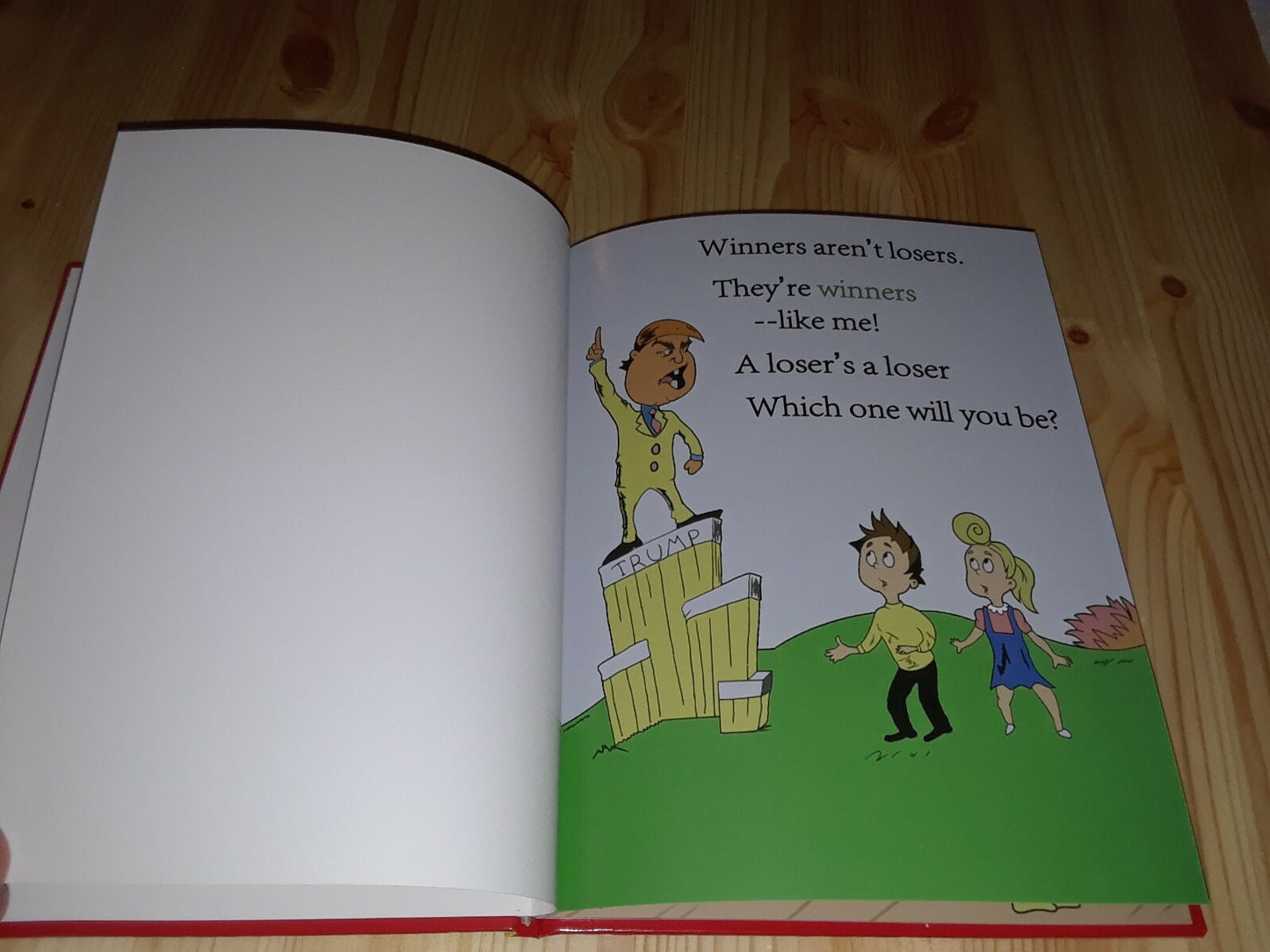 "Hardcover" Winners Aren'T Losers Children'S Book Donald Trump Made in the USA.