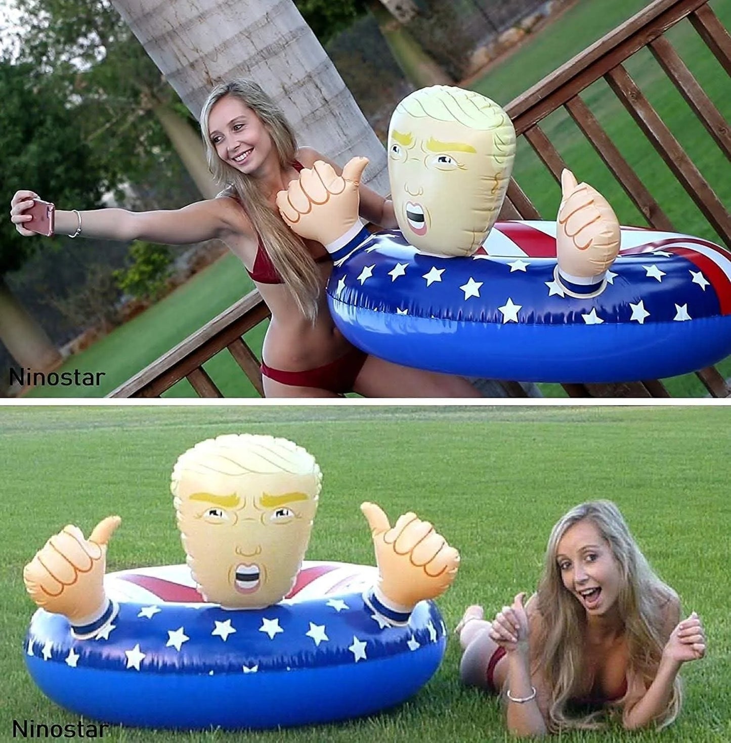 Pool Float Ring Inflatable Donald Trump Swimming Pool Tube for Adults and Kids 42 Inches