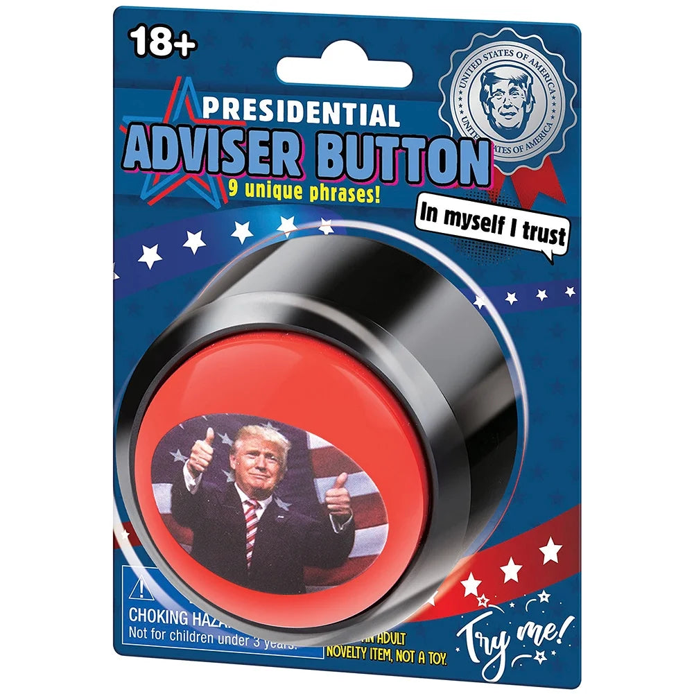 Donald Trump Talking Button - Speaks Nine Different Phrases - Ages 18+