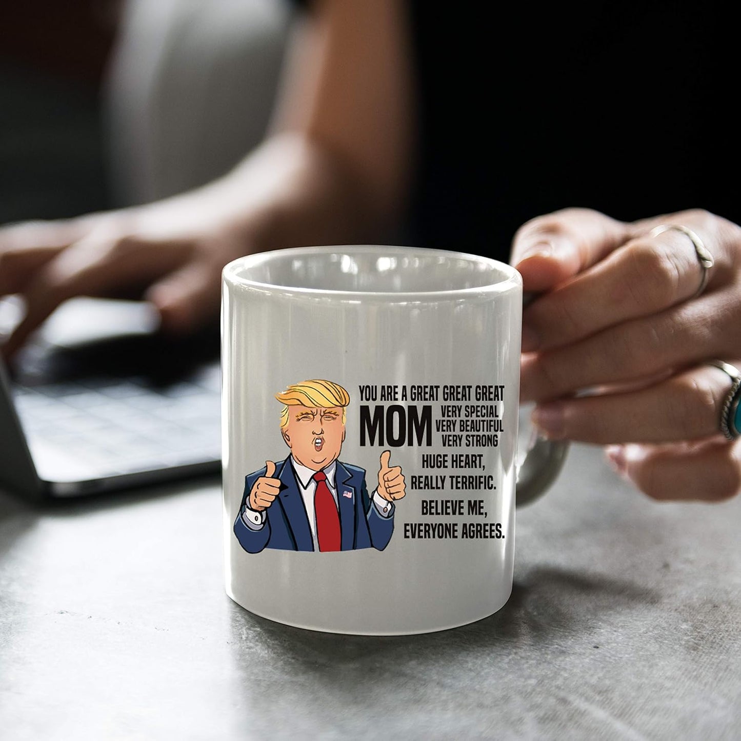 Trump Thumbs up Great Mom Ceramic Coffee Mug Tea Cup ELP103