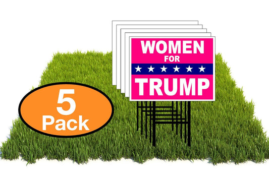 Eco Women for Trump Donald Trump POLITICAL Pink 12X16 in Yard Road Sign W/Stand