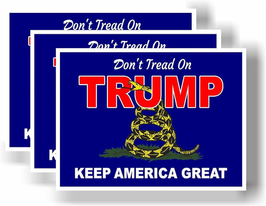 3 Pack Eco Don'T Tread on Trump Donald Keep America Great MAGA Bumper Magnet 4 in X 3 In