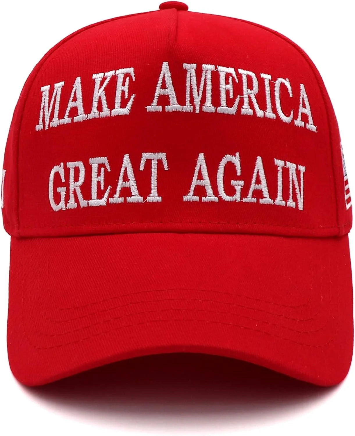 2Pc Trump 2024 MAGA Hat - Make America Great Again Donald Trump 45, 47 Presidential Campaign Red Cap with USA Flag