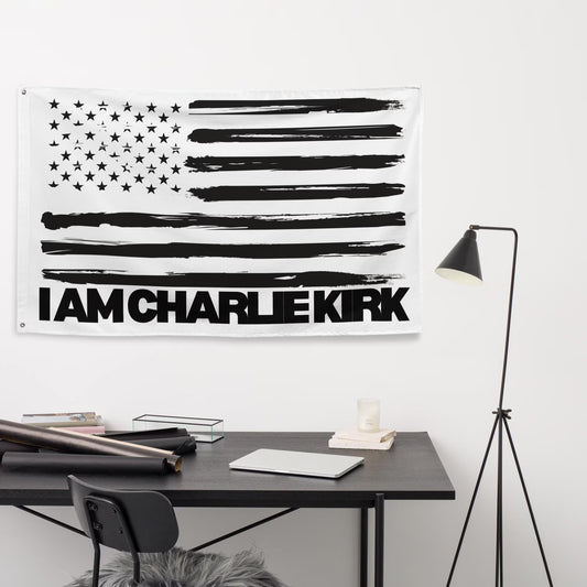 I Am Charlie Kirk Flag, Patriotic USA Flag, Conservative, Republican, Free Speech