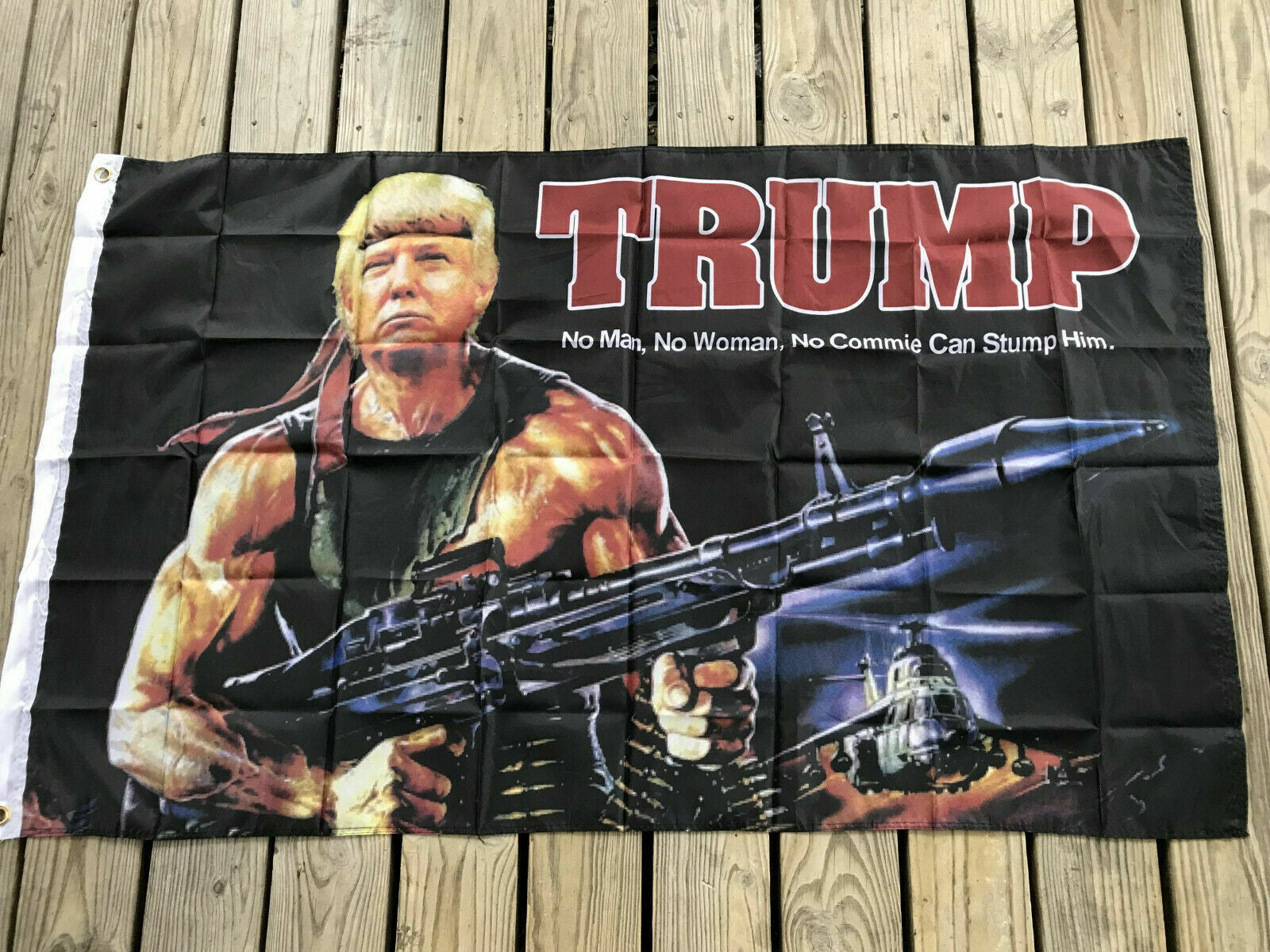 60" X 36" Patriotic Donald Trump Rambo for 2024 President Reelection MAGA Flag