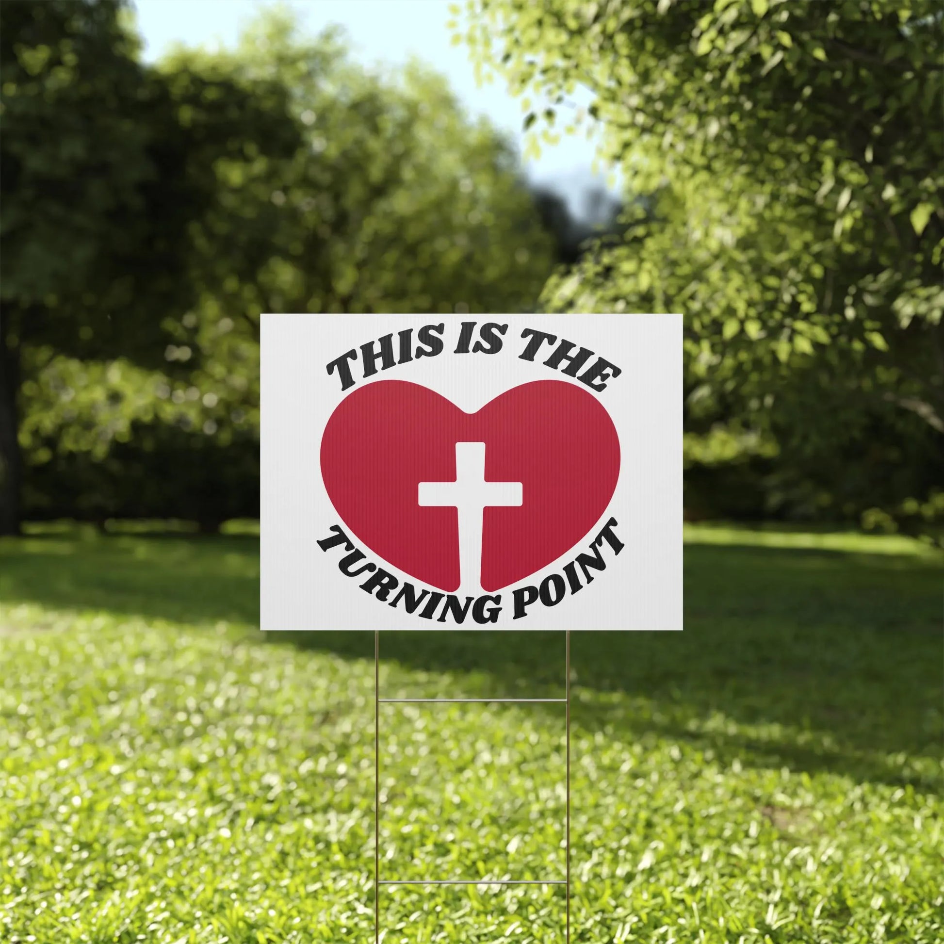 Charlie Kirk This Is the Turning Point Political Plastic Yard Sign Republican Lawn Decoration, Patriotic Outdoor Signage