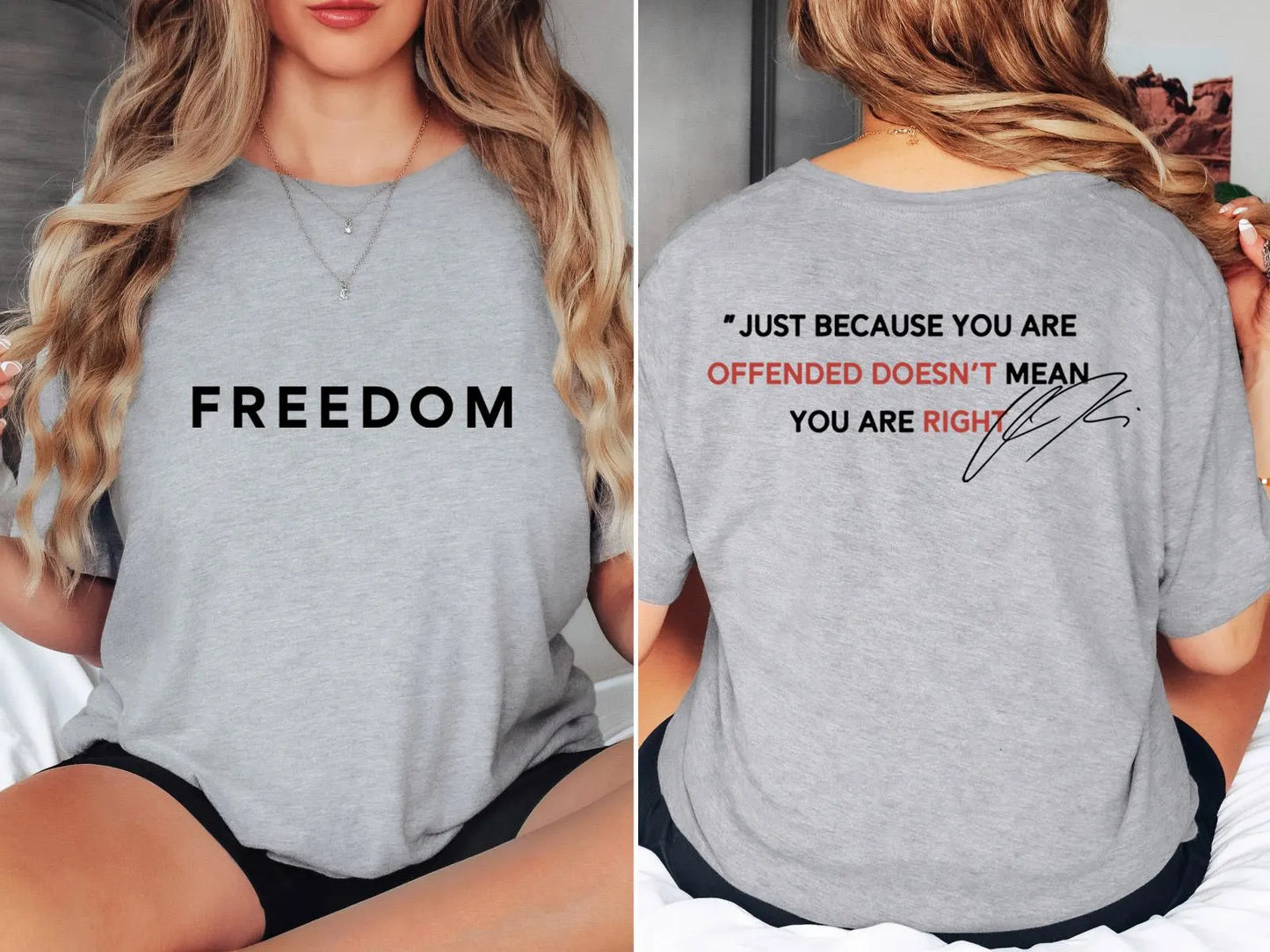 Justice for Charlie Kirk, Freedom Shirt, Charlie Quotes, Just Because You Are Offended, Doesn’T Mean You Are Right, Patriotic USA Top