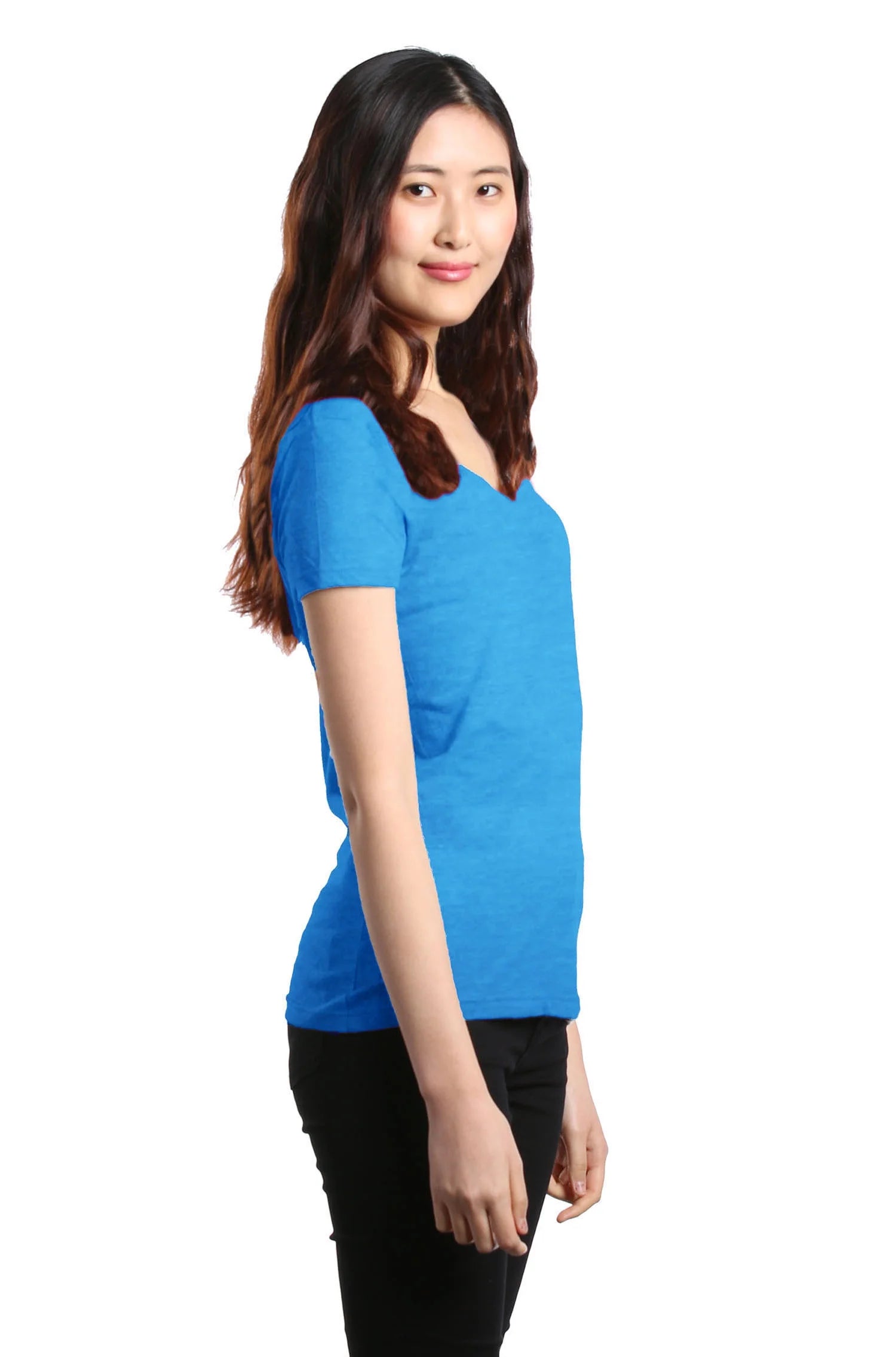 Women'S Leopard Donald Trump 2024 Presidential Campaign Slim Fit V-Neck T-Shirt Large Heather Royal Blue