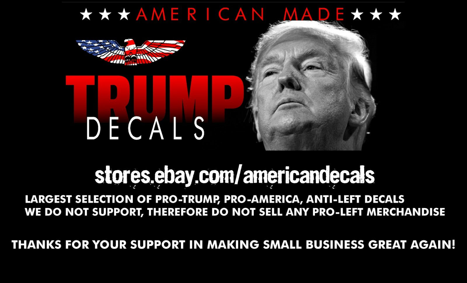 TRUMP 2020 2024 STICKER HEAR US NOW anti DEMOCRAT MAGA DEPLORABLE DECAL