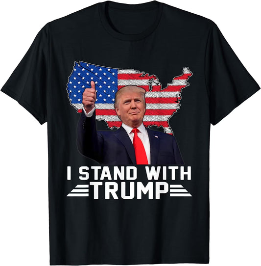 Vintage I Stand with Trump Pro Trump Supporter Men Women T-Shirt