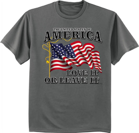 America Love It or Leave T-Shirt Men'S Patriotic Tee