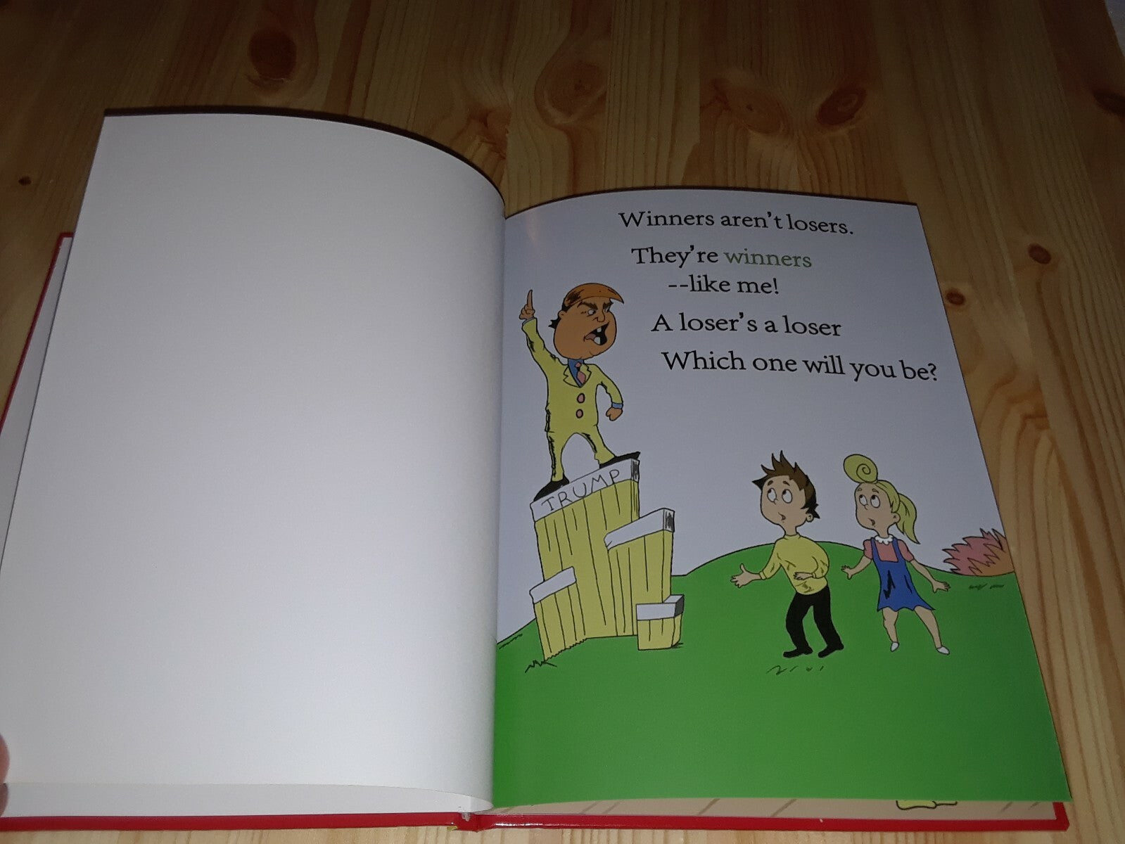 "Hardcover" Winners Aren'T Losers Children'S Book Donald Trump Made in the USA.
