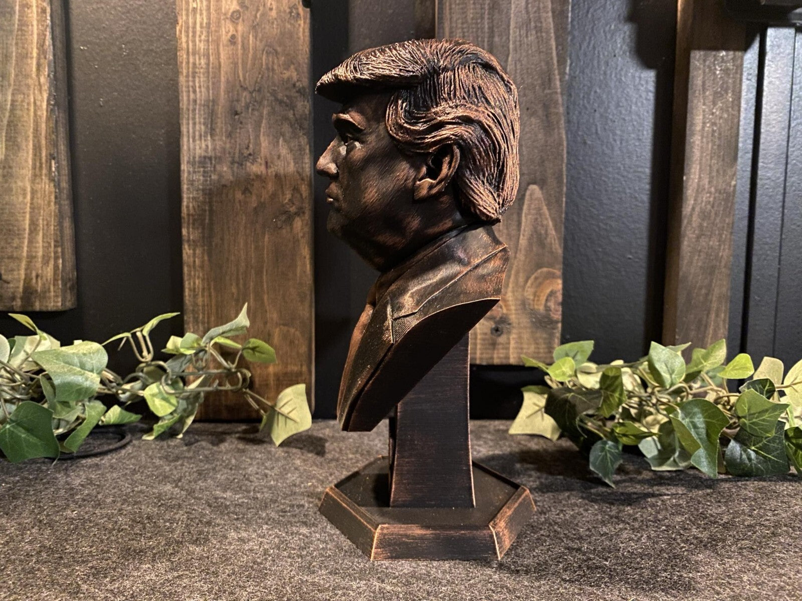 Donald Trump Statue 9 INCHES TALL Hand Painted Copper