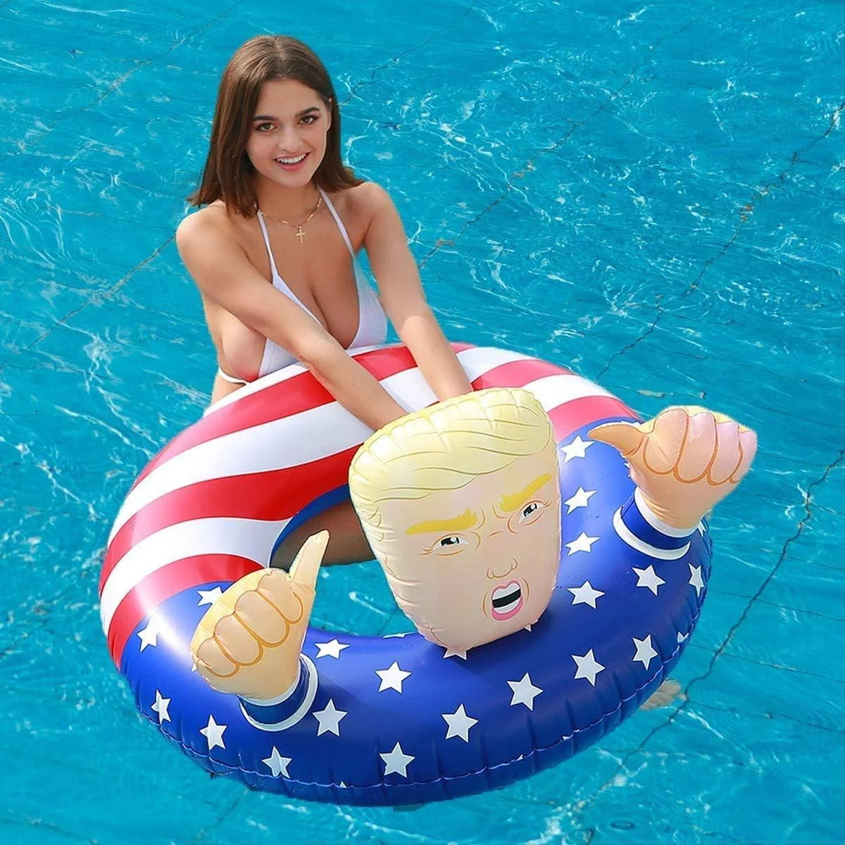 Pool Float Ring Inflatable Donald Trump Swimming Pool Tube for Adults and Kids 42 Inches