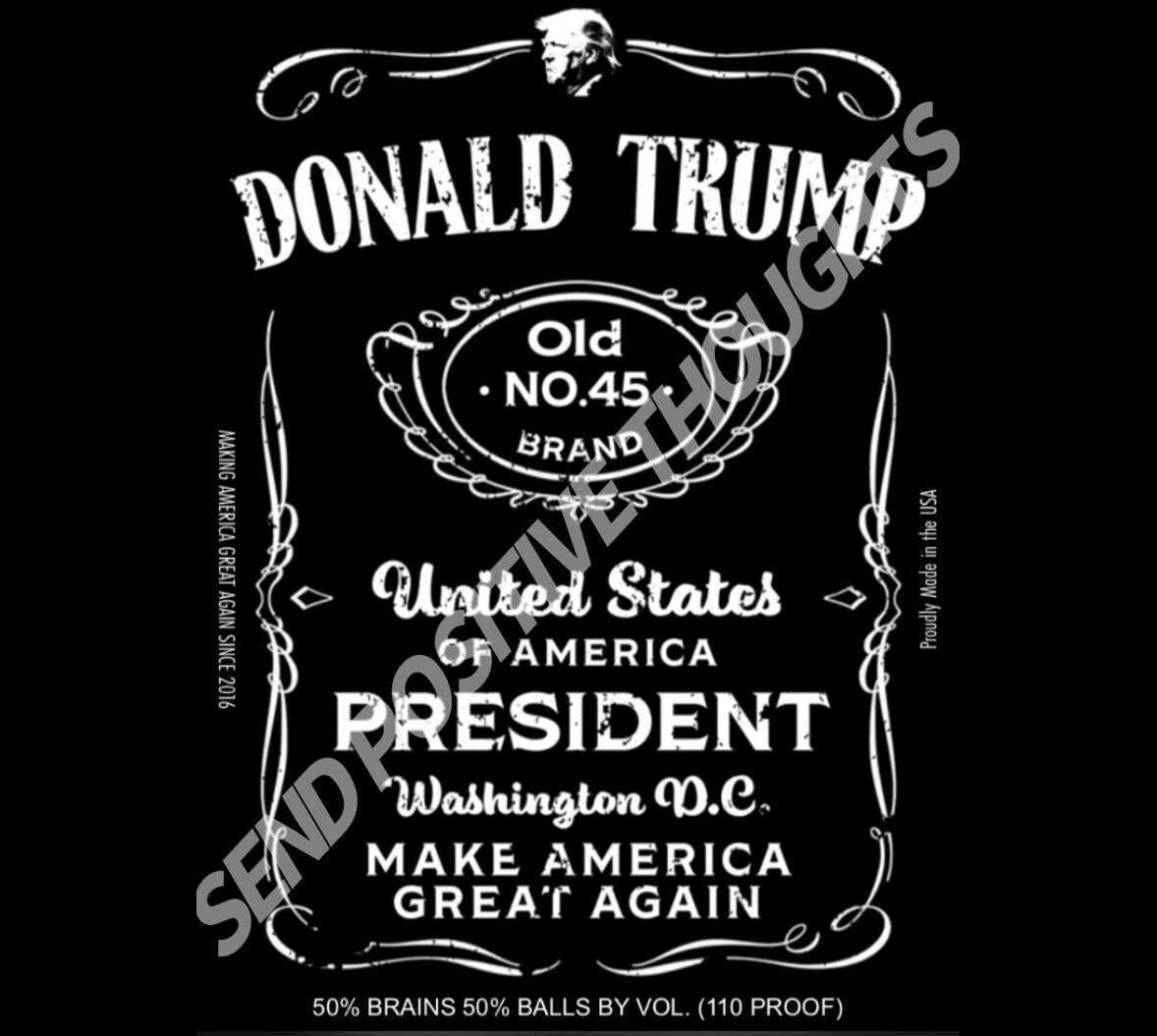 Trump 2024 Gift Donald Trump JD Bottle Label FJB *THE ORIGINAL LABEL*