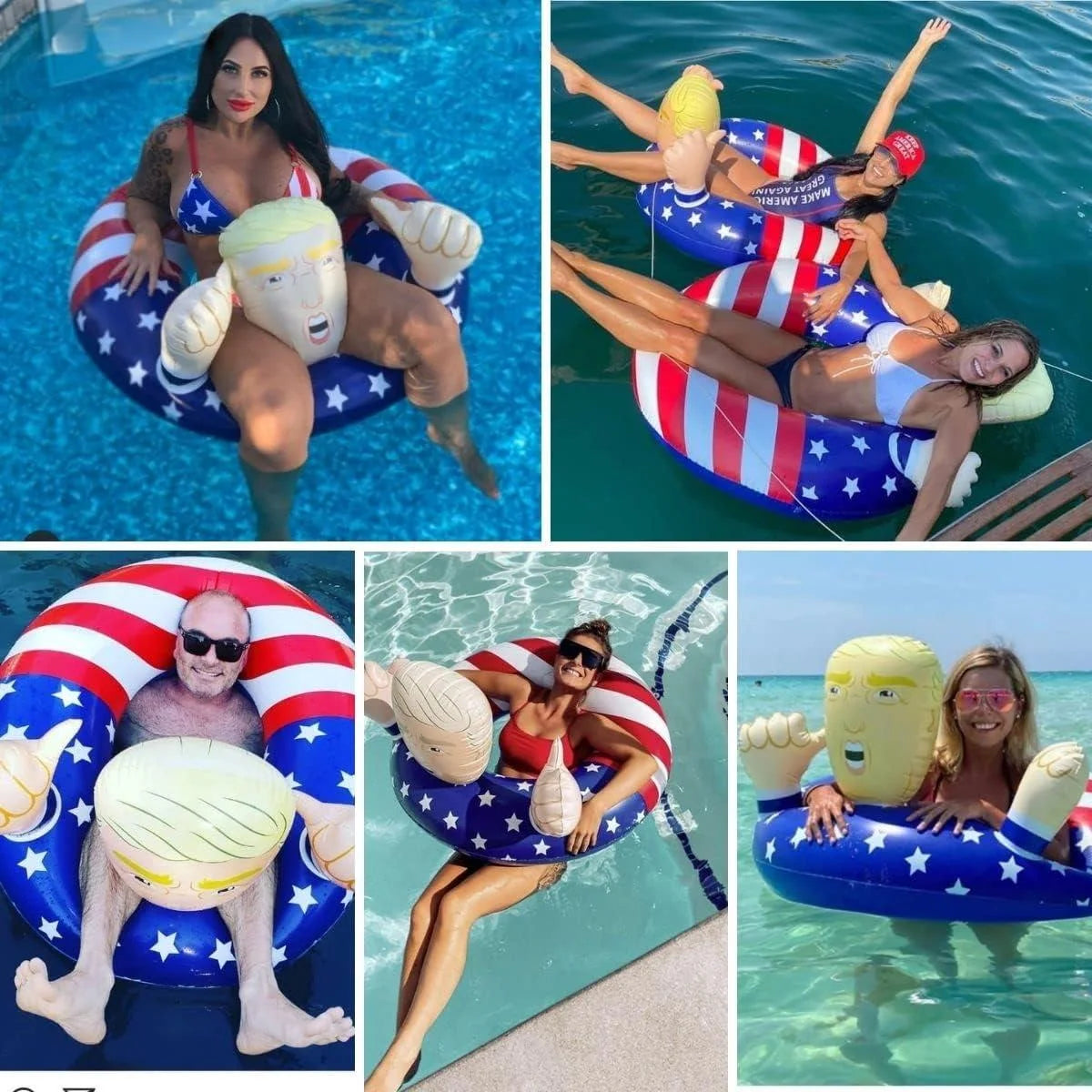 Pool Float Ring Inflatable Donald Trump Swimming Pool Tube for Adults and Kids 42 Inches