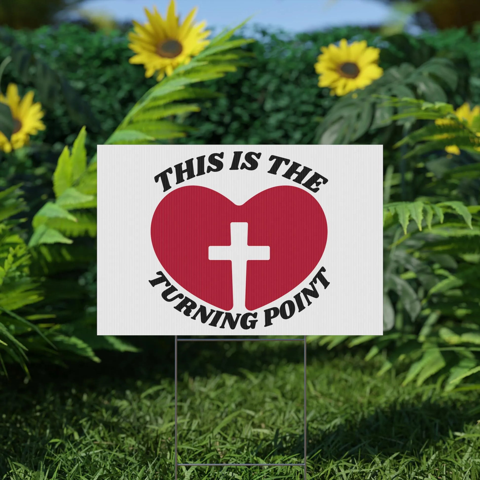 Charlie Kirk This Is the Turning Point Political Plastic Yard Sign Republican Lawn Decoration, Patriotic Outdoor Signage