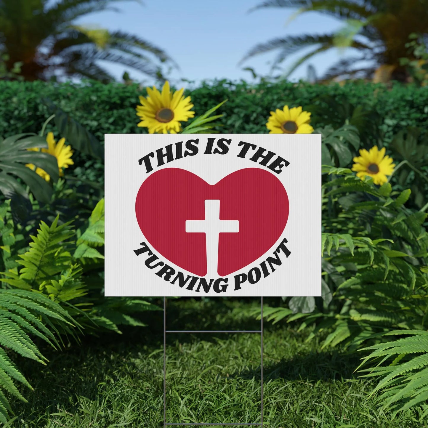 Charlie Kirk This Is the Turning Point Political Plastic Yard Sign Republican Lawn Decoration, Patriotic Outdoor Signage