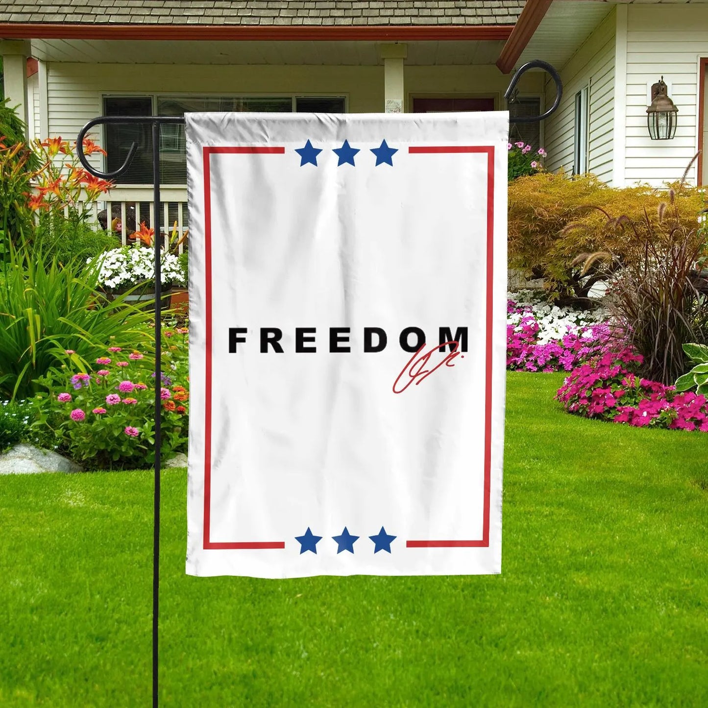Charlie Kirk Freedom Garden Flag, Charlie Kirk Garden Flag, Justice for Charlie Kirk Flag, Charlie Kirk Quote Garden Flag Freedom