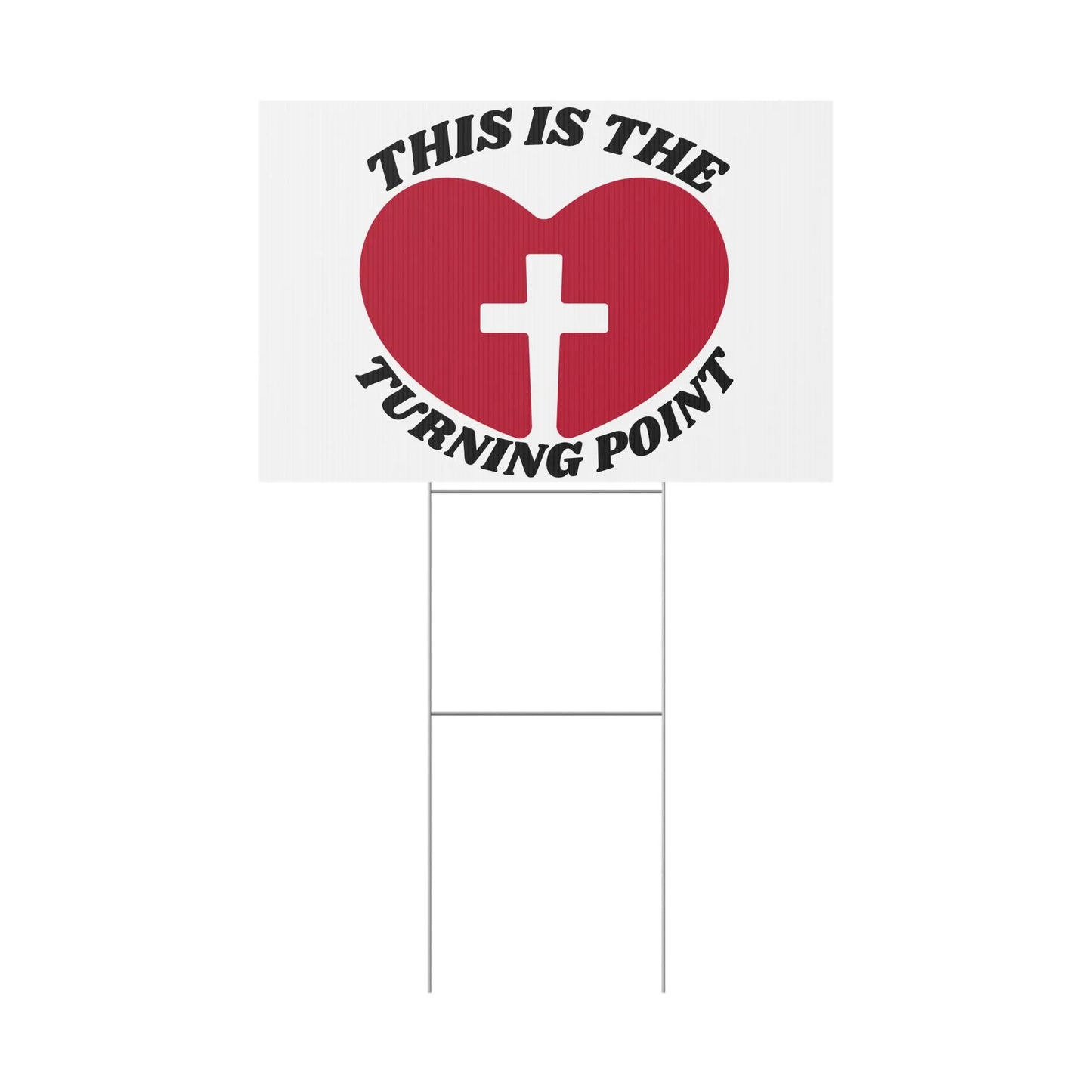 Charlie Kirk This Is the Turning Point Political Plastic Yard Sign Republican Lawn Decoration, Patriotic Outdoor Signage