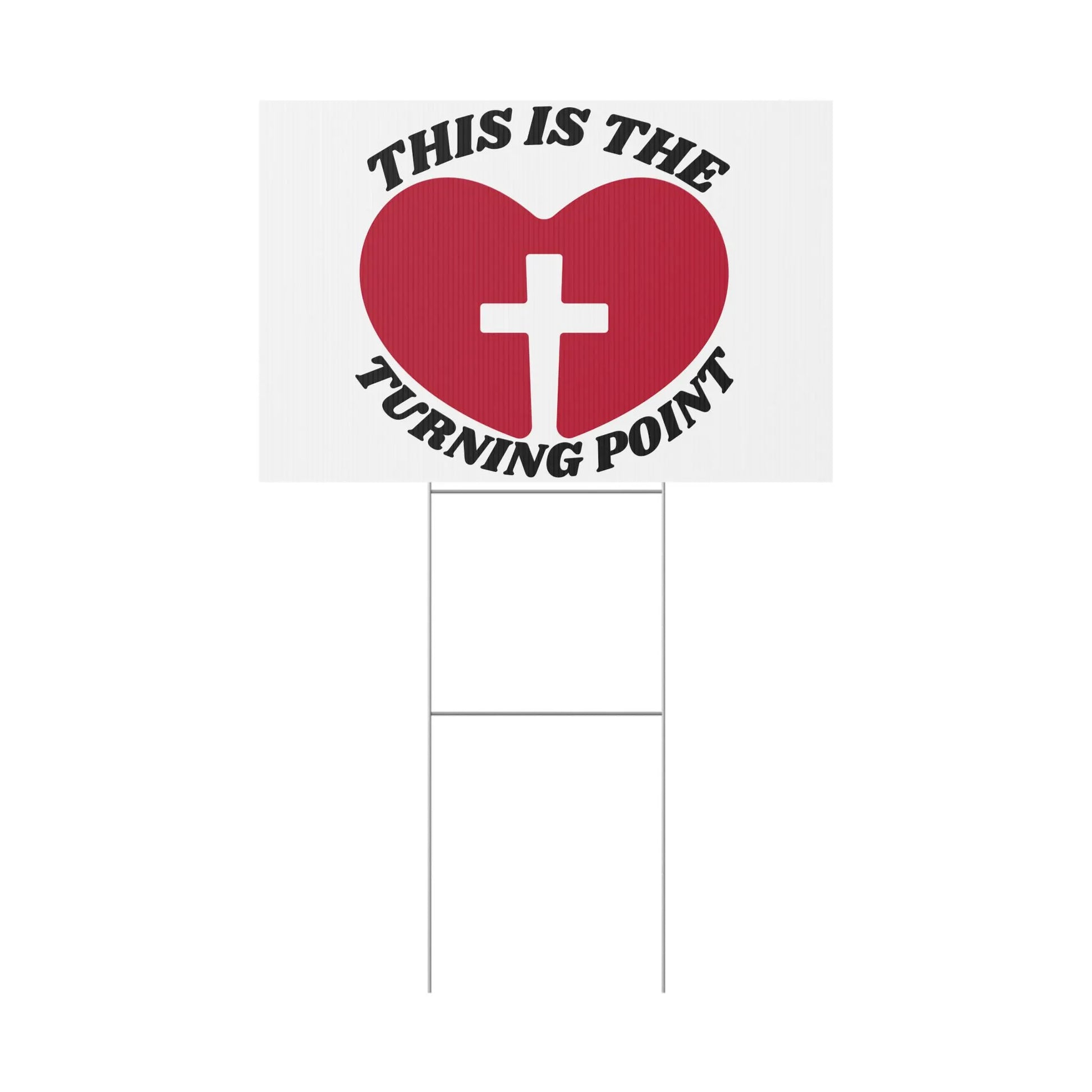 Charlie Kirk This Is the Turning Point Political Plastic Yard Sign Republican Lawn Decoration, Patriotic Outdoor Signage