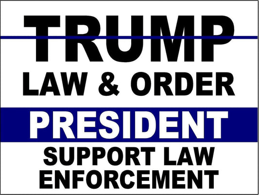 3 Pack Eco Trump Law Order President Support Law Enforcement Bumper Magnet 4 in X 3 In