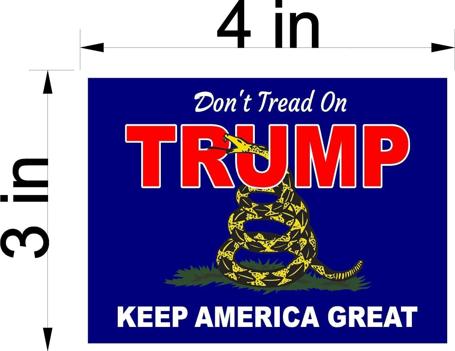 3 Pack Eco Don'T Tread on Trump Donald Keep America Great MAGA Bumper Magnet 4 in X 3 In
