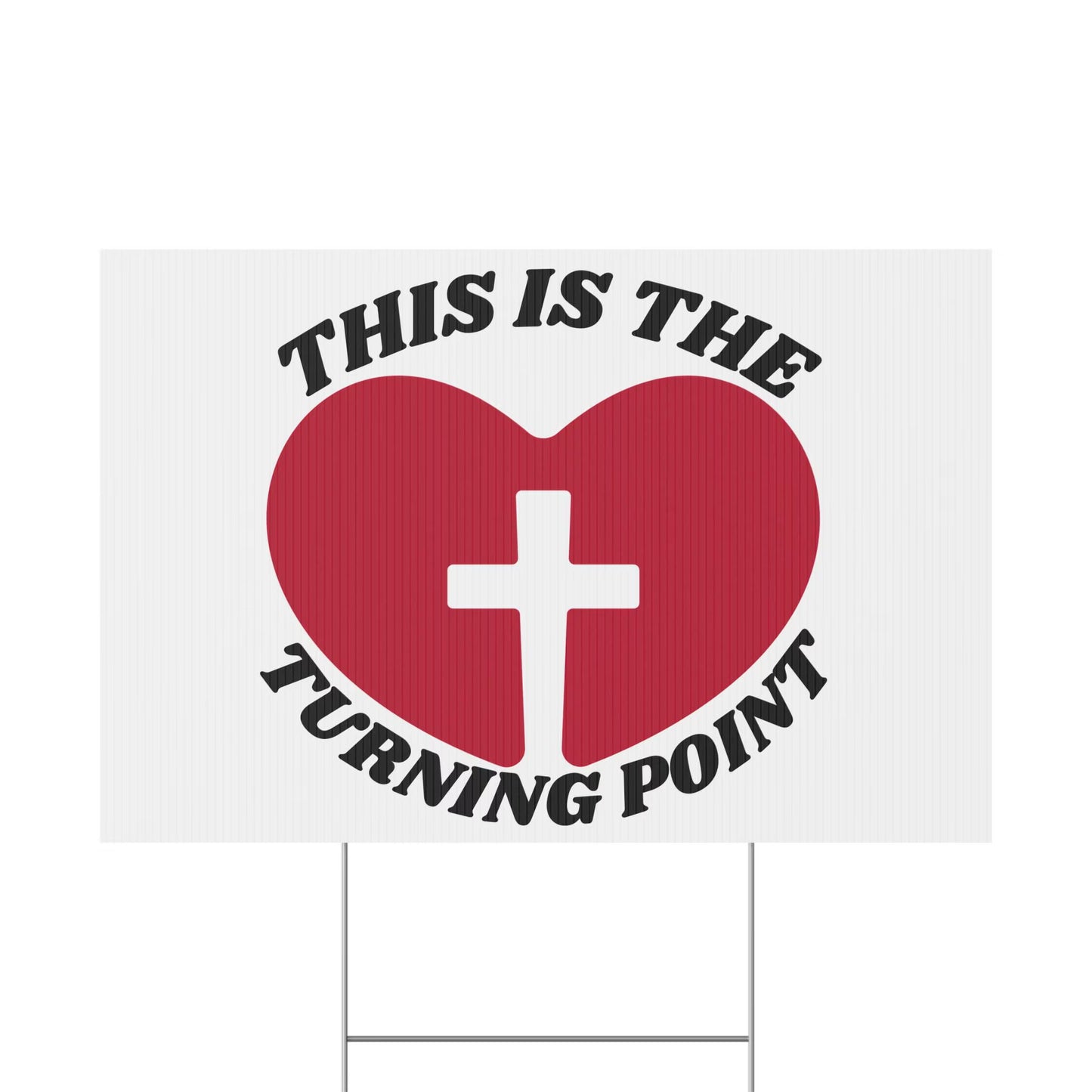 Charlie Kirk This Is the Turning Point Political Plastic Yard Sign Republican Lawn Decoration, Patriotic Outdoor Signage