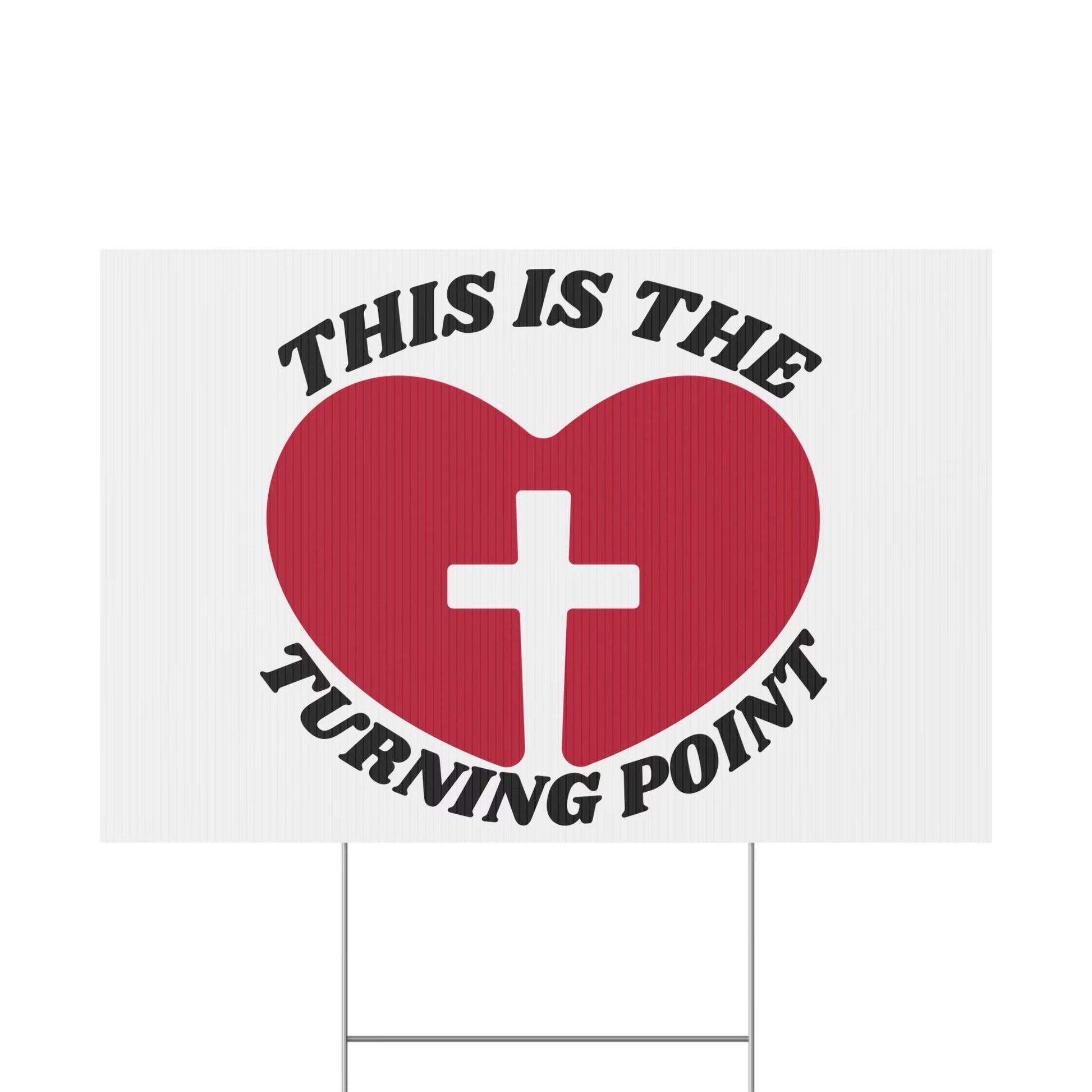 Charlie Kirk This Is the Turning Point Political Plastic Yard Sign Republican Lawn Decoration, Patriotic Outdoor Signage