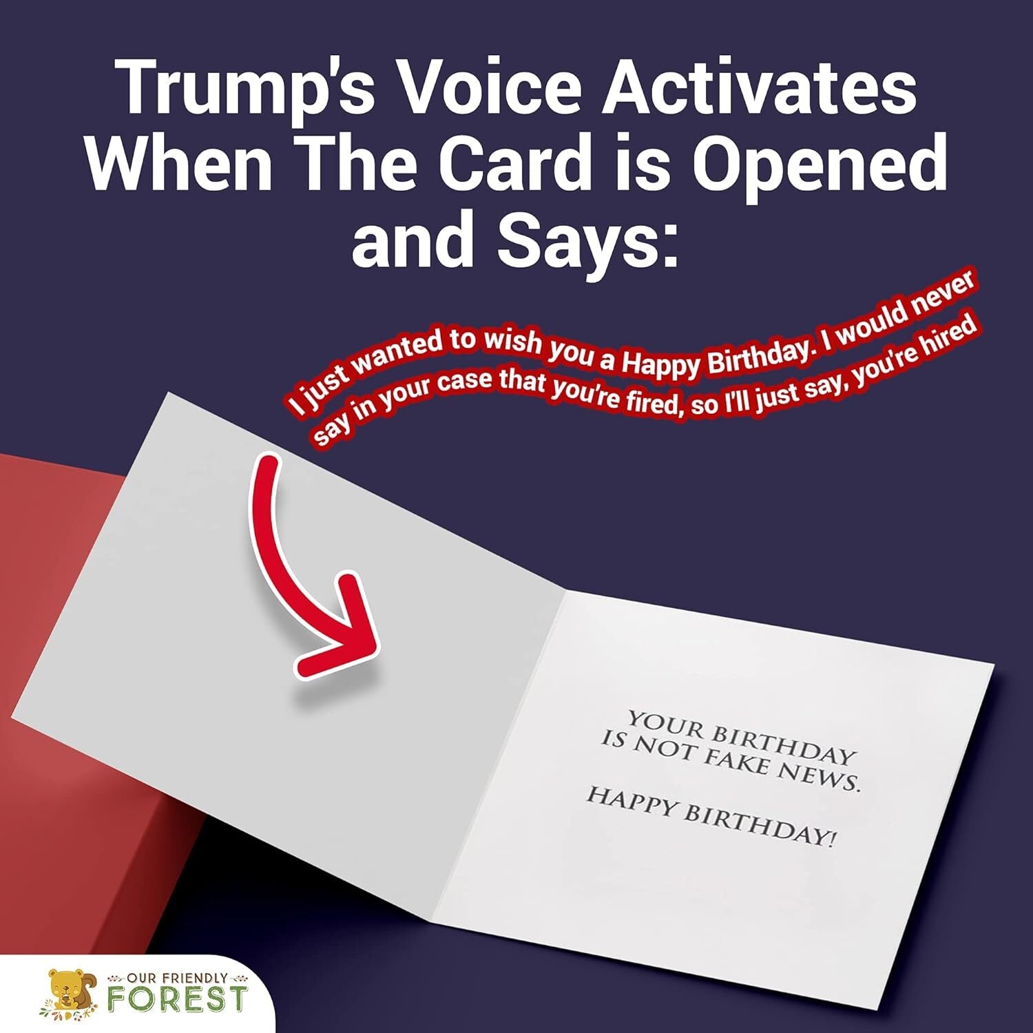 Talking Trump Birthday Card with Authentic Voice - President Trump Donald