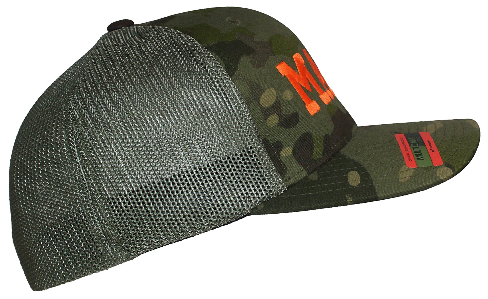 Embroidered in the USA MAGA Multicam Mesh Flexfit Adult Structured Trucker Hat - Tropic