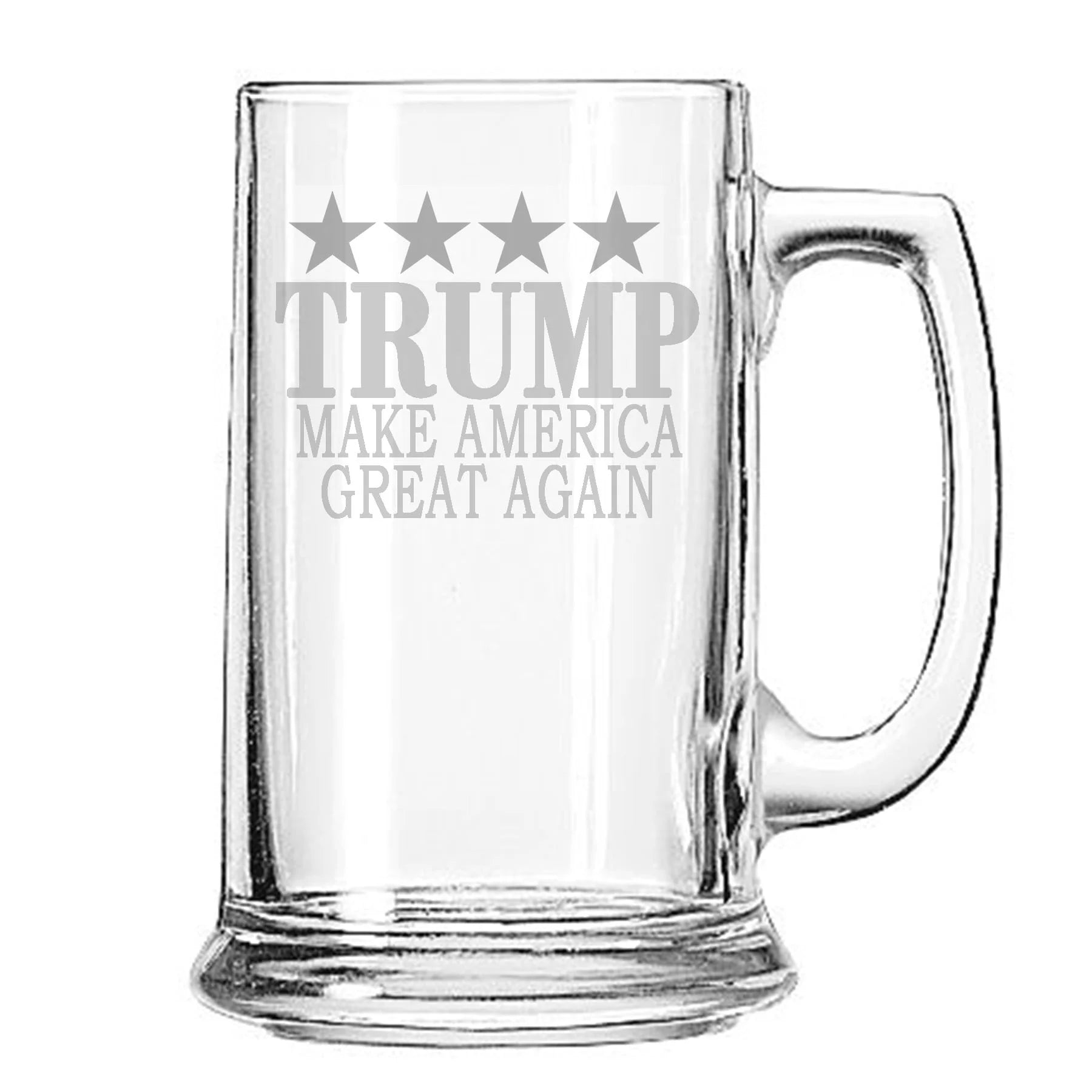 Donald Trump Republican President United States Make America Great Again MAGA 15 Oz Beer Glass with Handle