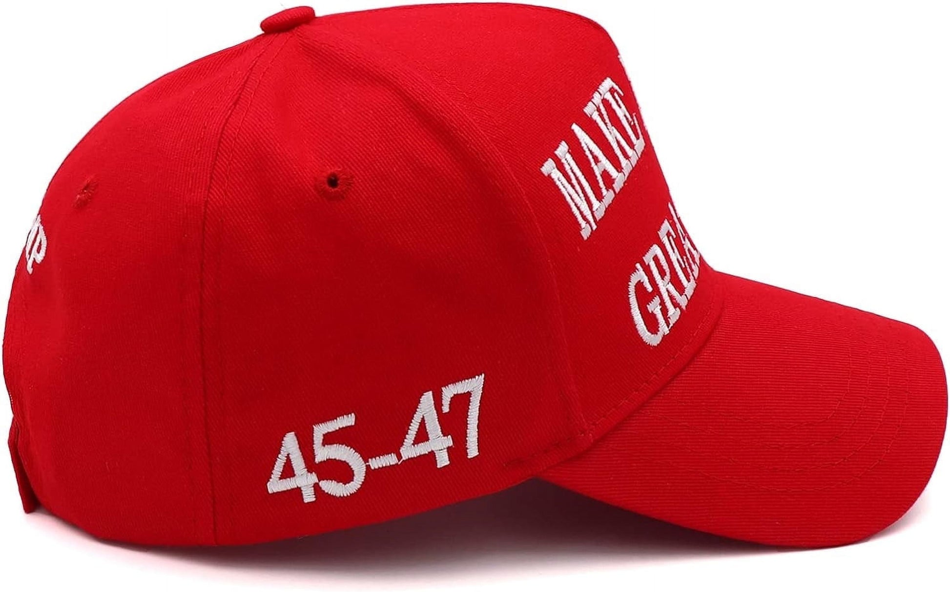 2Pc Trump 2024 MAGA Hat - Make America Great Again Donald Trump 45, 47 Presidential Campaign Red Cap with USA Flag