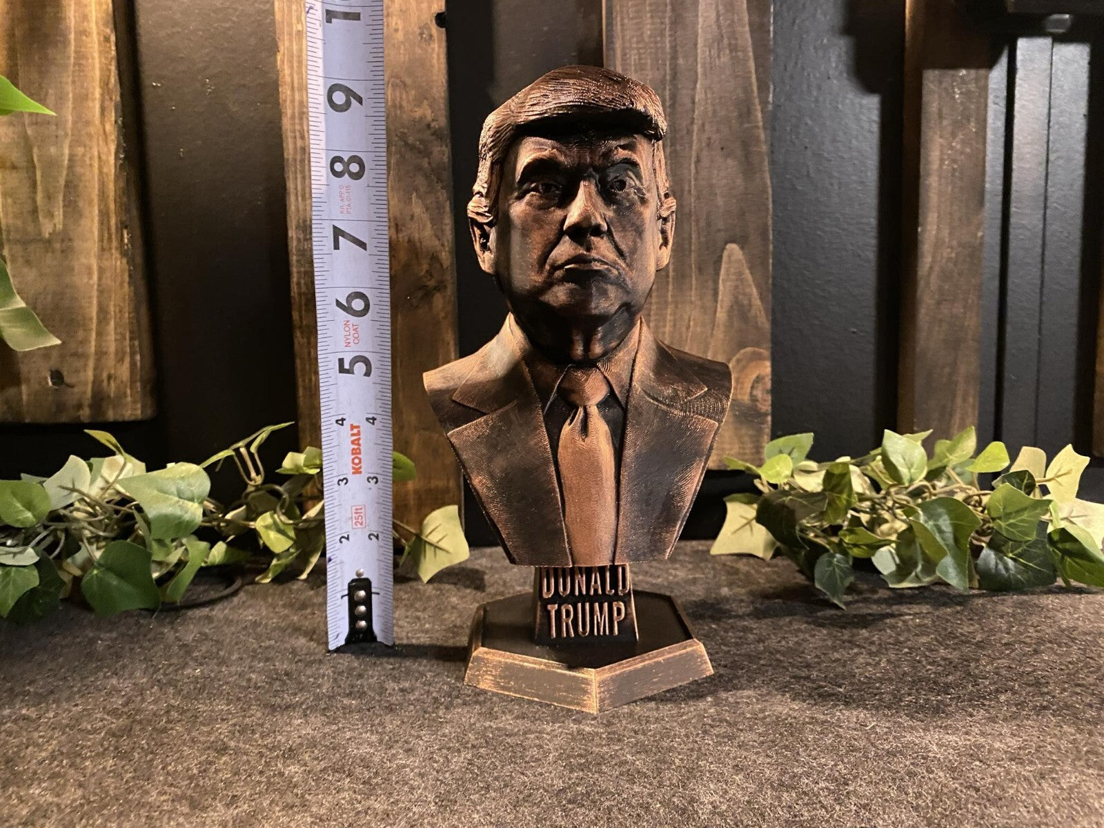 Donald Trump Statue 9 INCHES TALL Hand Painted Copper