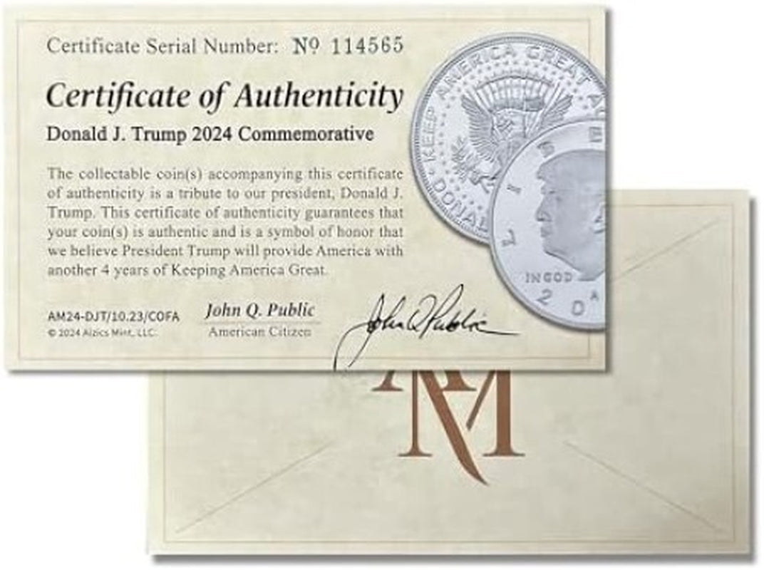 Donald Trump Silver Coin 2024 with Certificate of Authenticity, President Coin,