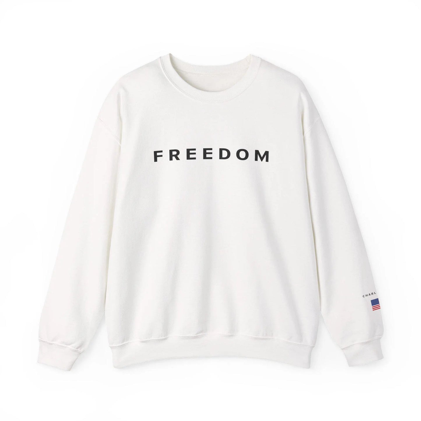 Sleeve Design Charlie Kirk Freedom Sweatshirt, Freedom Sweatshirt, Charlie Kirk Sweatshirt, Turning Point, Charlie Kirk, Crewneck Hoodie