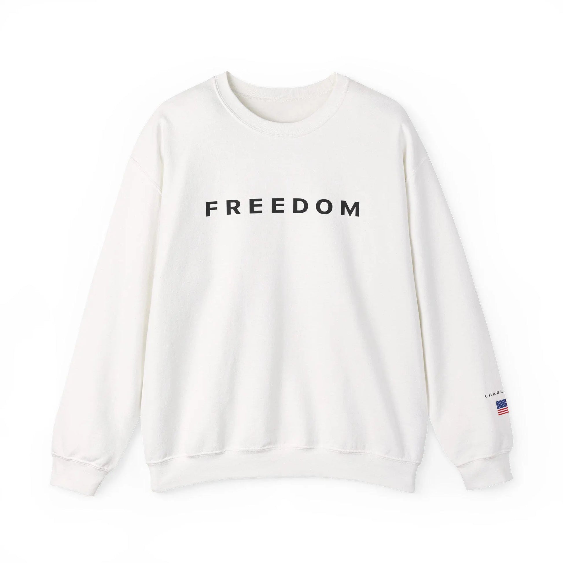 Sleeve Design Charlie Kirk Freedom Sweatshirt, Freedom Sweatshirt, Charlie Kirk Sweatshirt, Turning Point, Charlie Kirk, Crewneck Hoodie