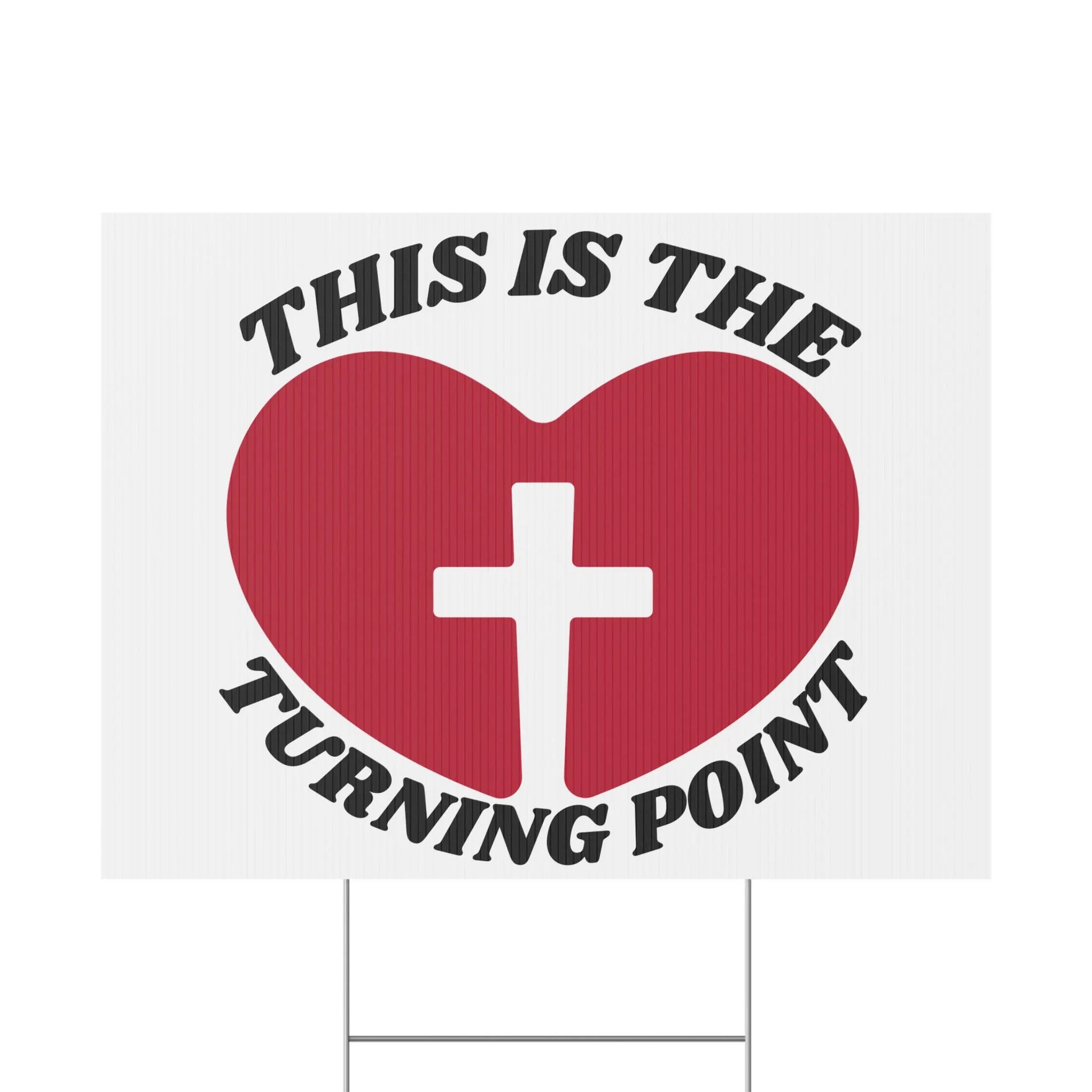 Charlie Kirk This Is the Turning Point Political Plastic Yard Sign Republican Lawn Decoration, Patriotic Outdoor Signage