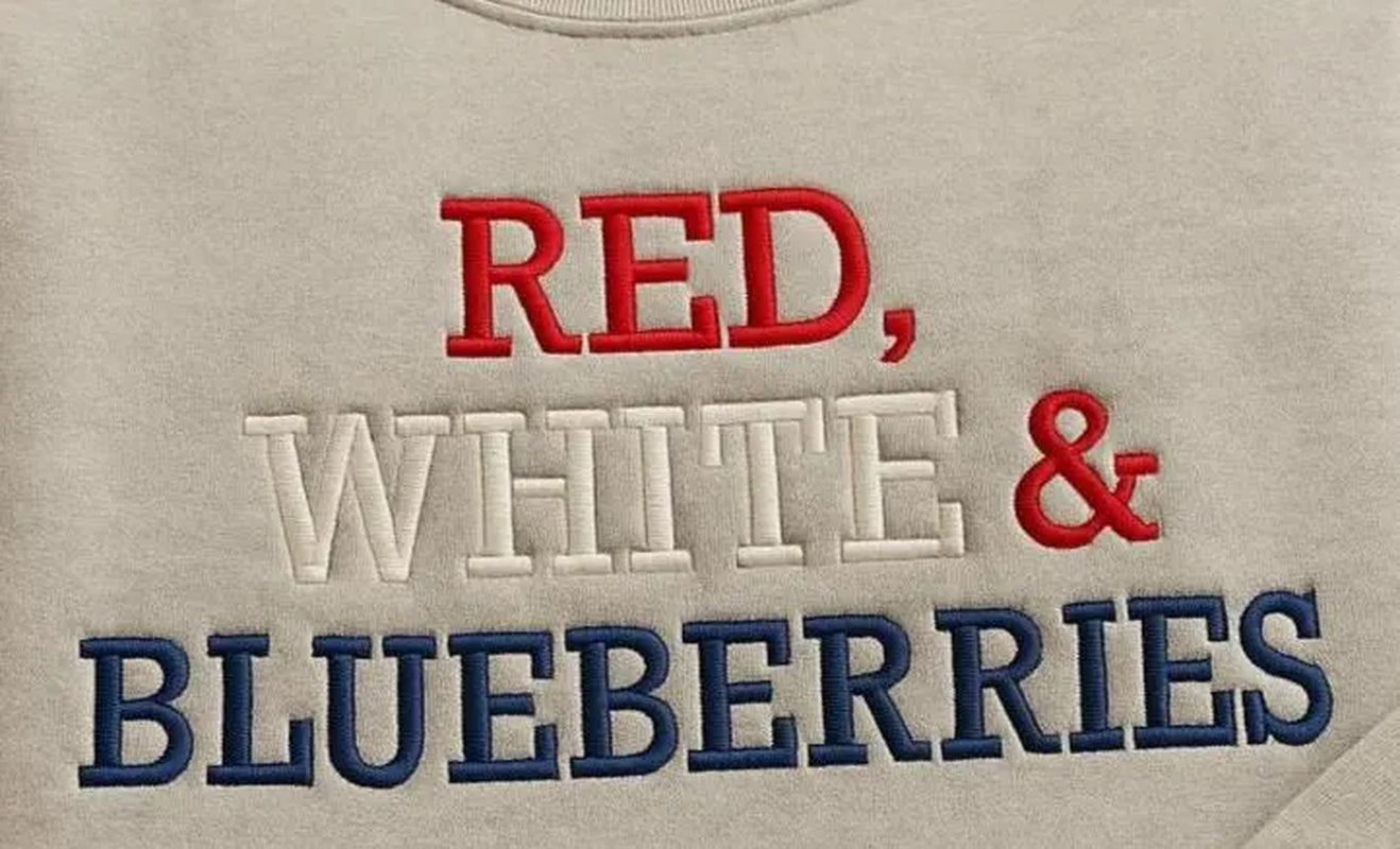 Embroidered Red, White, Blueberries Sweatshirt Charlie Kirk Tribute Quote Sweatshirt Charlie Kirk Freedom Champion Shirt Charlie Kirk Tee