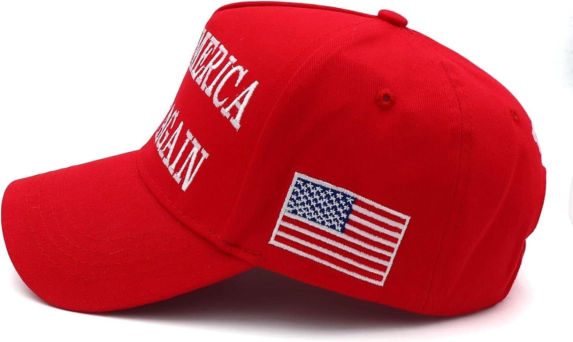 2Pc Trump 2024 MAGA Hat - Make America Great Again Donald Trump 45, 47 Presidential Campaign Red Cap with USA Flag