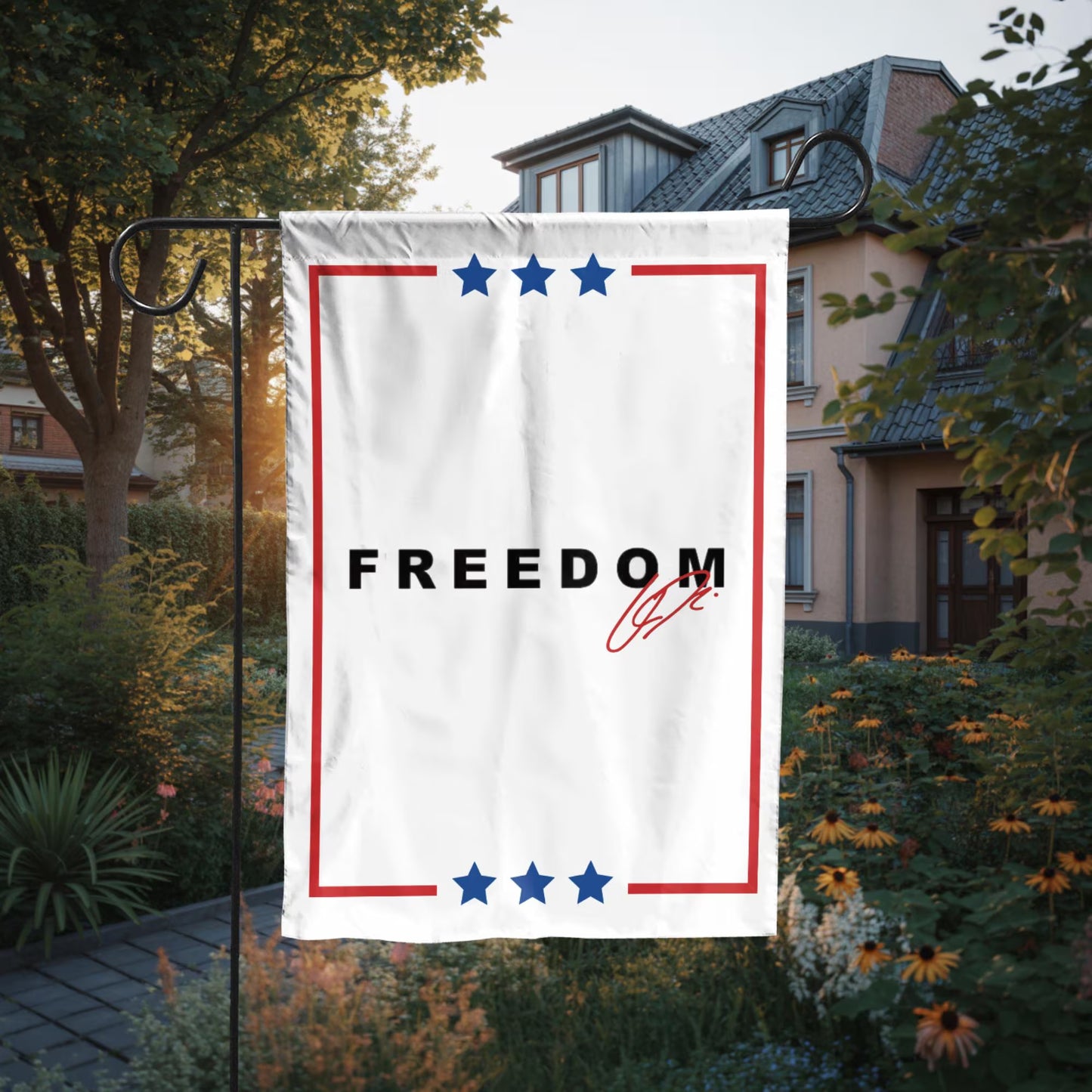 Charlie Kirk Freedom Garden Flag, Charlie Kirk Garden Flag, Justice for Charlie Kirk Flag, Charlie Kirk Quote Garden Flag Freedom