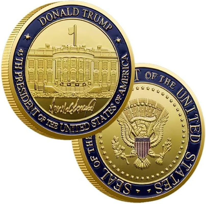 United States 45Th 47Th President Donald Trump Inauguration Challenge Coin Gold-