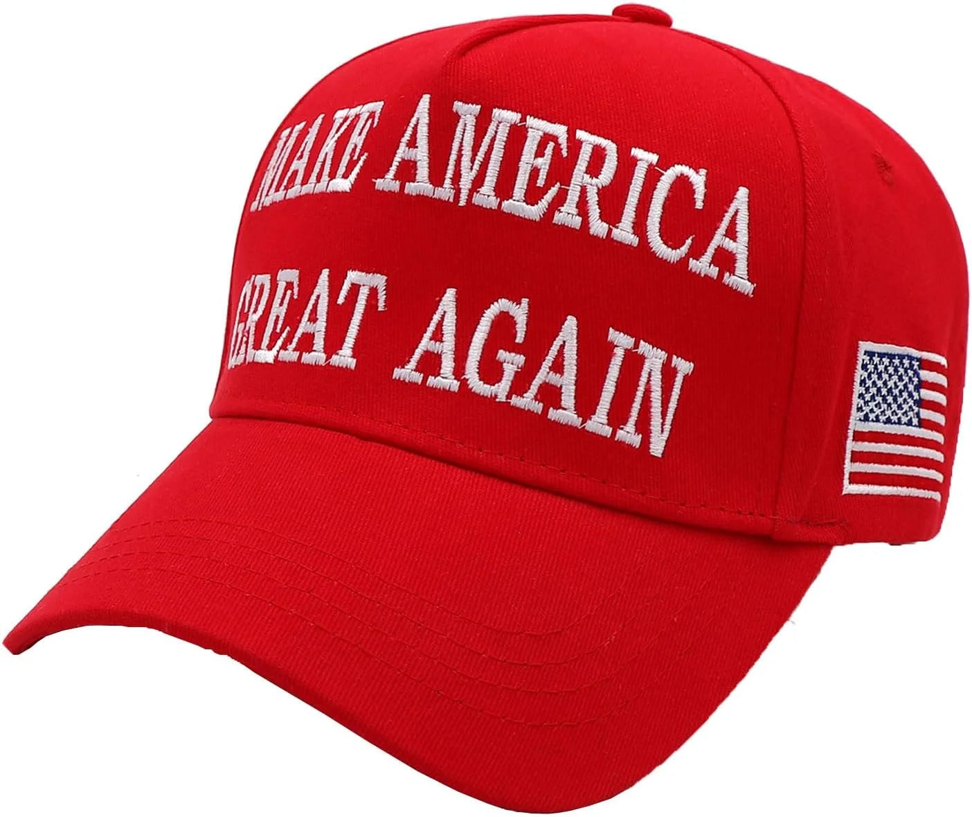 2Pc Trump 2024 MAGA Hat - Make America Great Again Donald Trump 45, 47 Presidential Campaign Red Cap with USA Flag