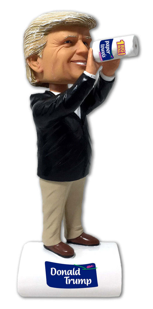 Donald Trump Paper Towel Bobblehead President Hurricane Puerto Rico