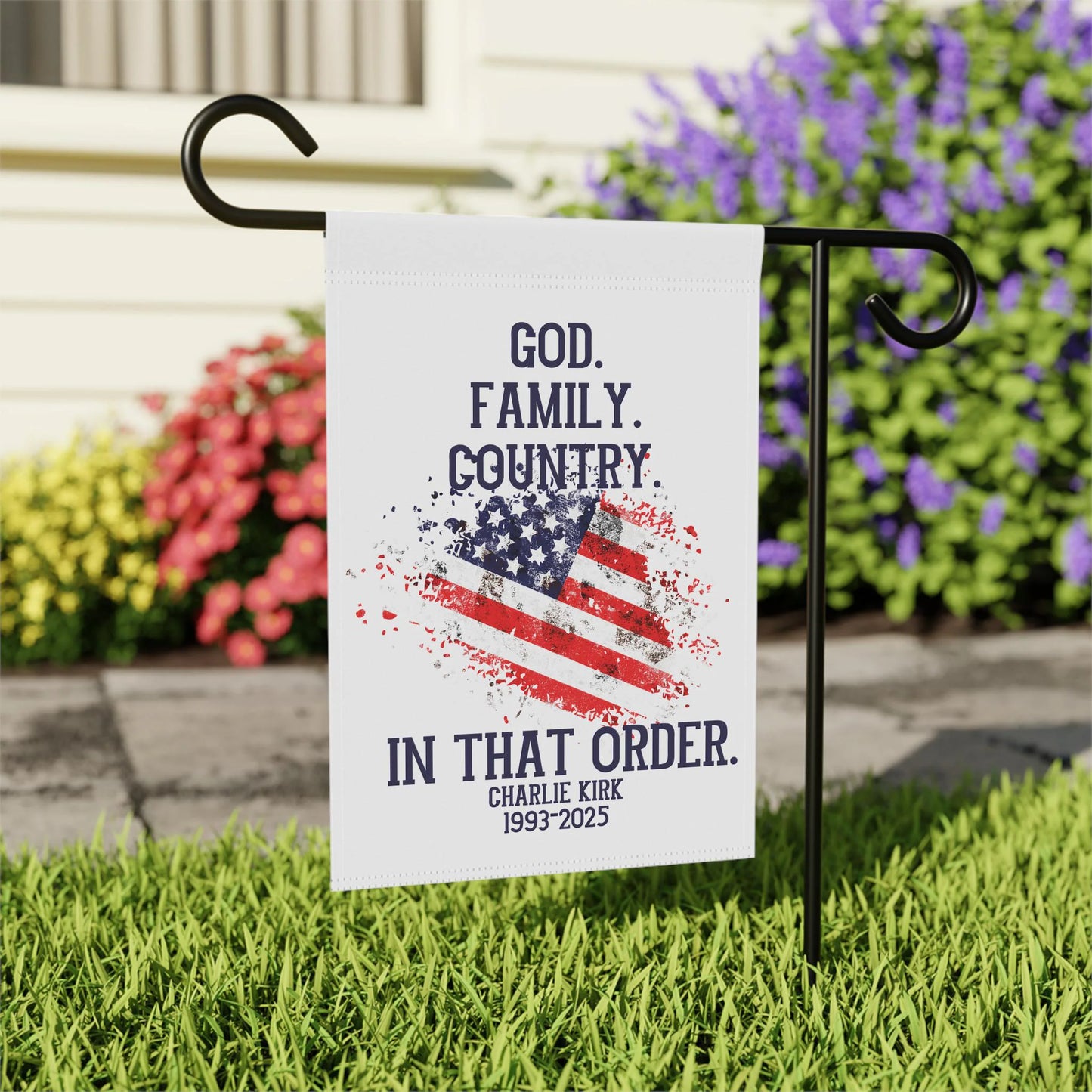 Charlie Kirk Merch, Republican House Flag, USA House Banner, Garden Flag USA, Gift for Republican, Support Charlie Kirk