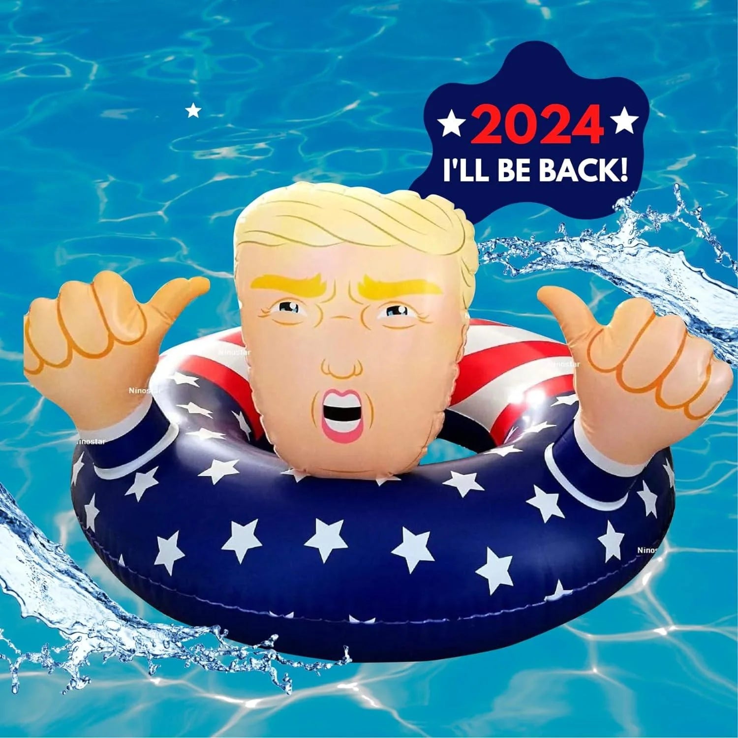 Pool Float Ring Inflatable Donald Trump Swimming Pool Tube for Adults and Kids 42 Inches