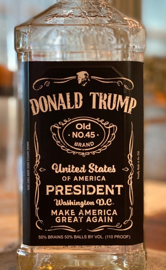 Trump 2024 Gift Donald Trump JD Bottle Label FJB *THE ORIGINAL LABEL*