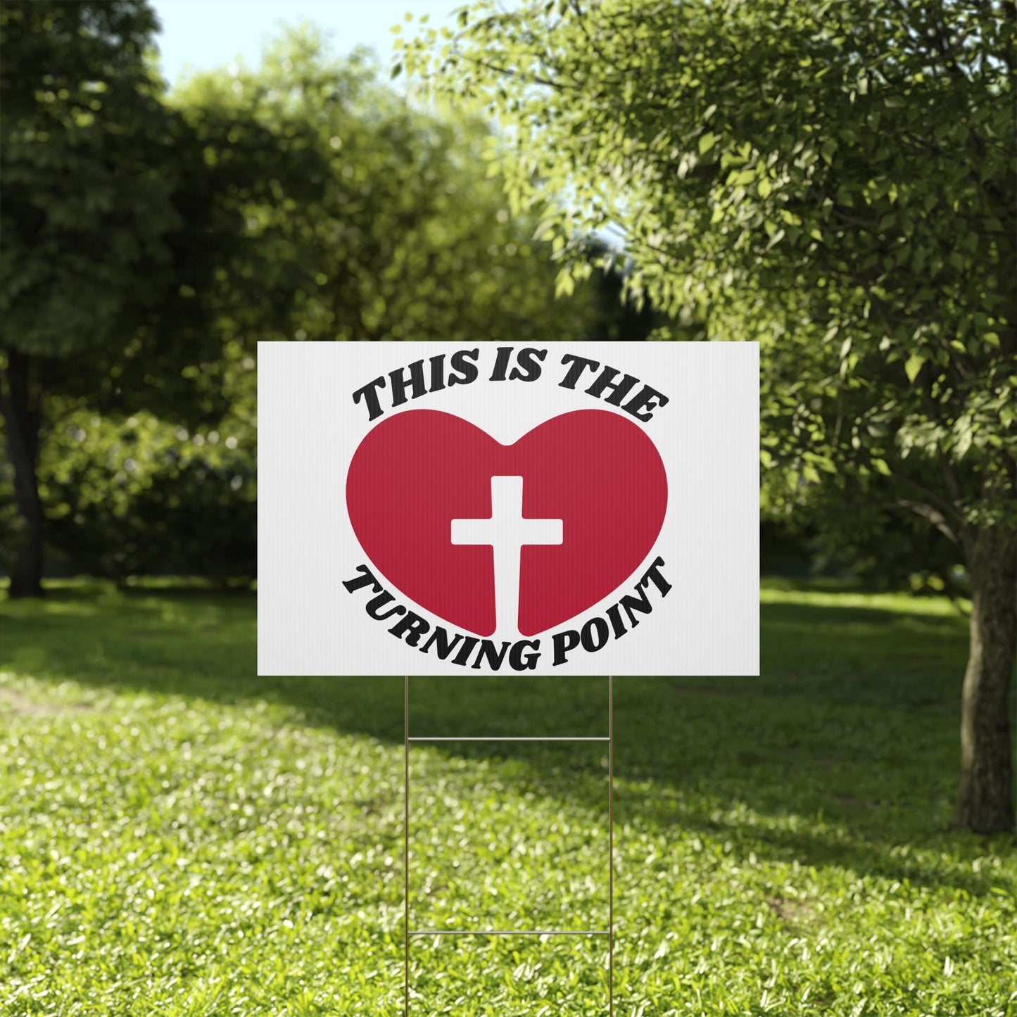 Charlie Kirk This Is the Turning Point Political Plastic Yard Sign Republican Lawn Decoration, Patriotic Outdoor Signage