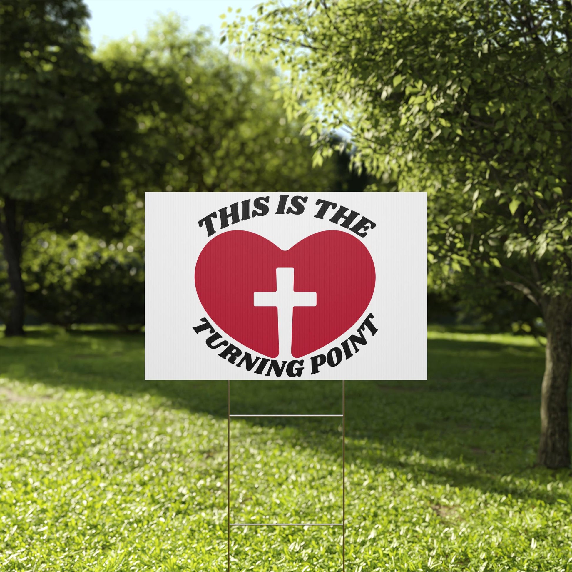 Charlie Kirk This Is the Turning Point Political Plastic Yard Sign Republican Lawn Decoration, Patriotic Outdoor Signage